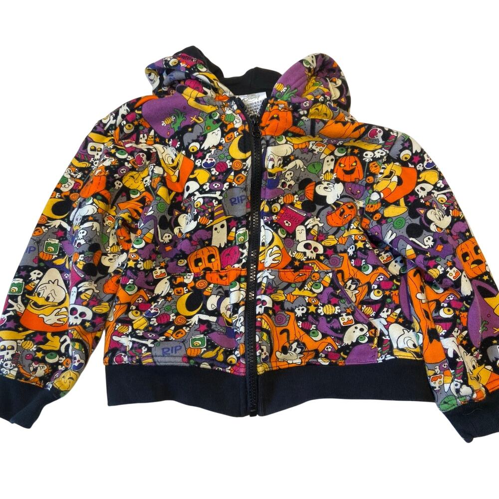 Disney Parks Halloween Mickey and Friends Zip Up Hoodie Size XS